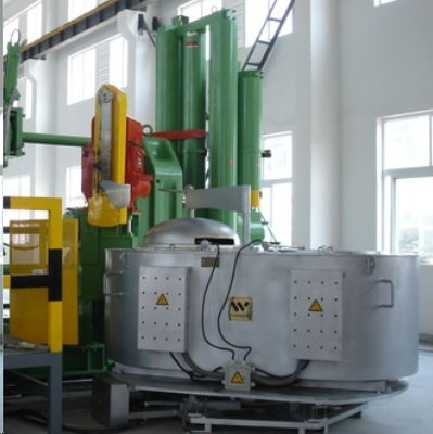 旋转式电坩埚熔铝炉 ab联体双坩埚炉定制